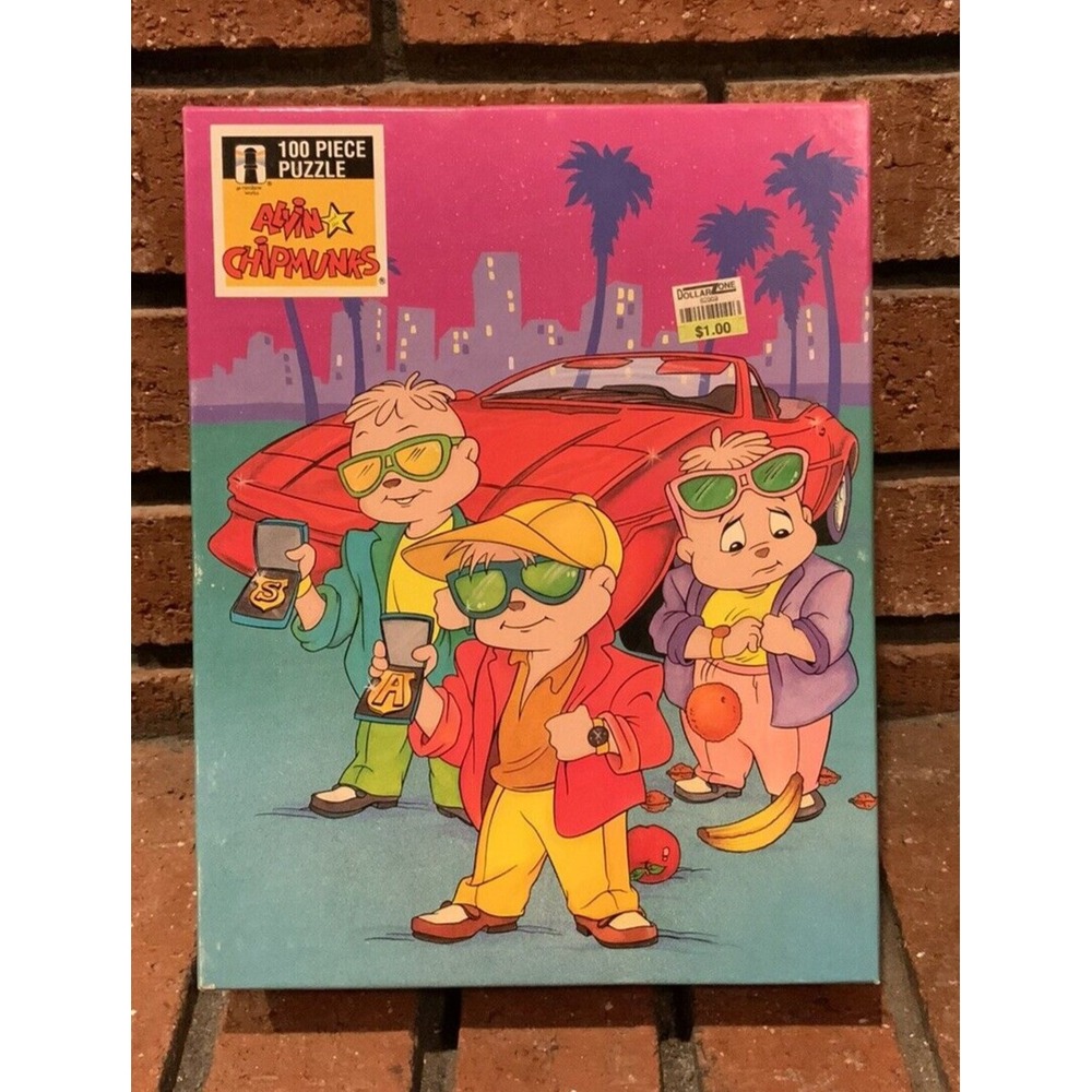 Vintage Alvin And The Chipmunks 100 pc Jigsaw Puzzle 1990 11.5"x‎ 15"